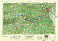 Little Rock Arkansas Historical topographic map, 1:250000 scale, 1 X 2 Degree, Year 1956