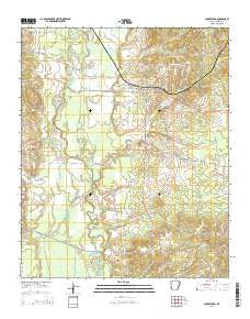 Lockesburg Arkansas Current topographic map, 1:24000 scale, 7.5 X 7.5 Minute, Year 2014