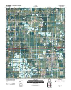 Lonoke Arkansas Historical topographic map, 1:24000 scale, 7.5 X 7.5 Minute, Year 2011
