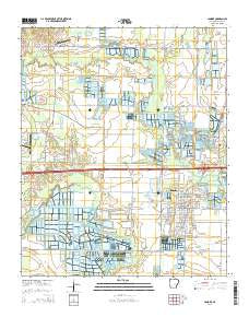 Lonoke Arkansas Current topographic map, 1:24000 scale, 7.5 X 7.5 Minute, Year 2014