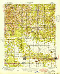 Lonoke Arkansas Historical topographic map, 1:62500 scale, 15 X 15 Minute, Year 1949