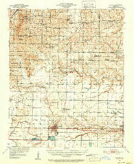Lonoke Arkansas Historical topographic map, 1:62500 scale, 15 X 15 Minute, Year 1950