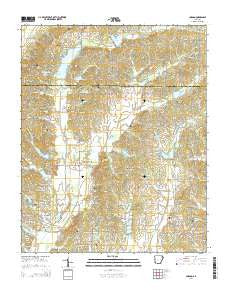 Lorado Arkansas Current topographic map, 1:24000 scale, 7.5 X 7.5 Minute, Year 2014