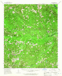 Louann Arkansas Historical topographic map, 1:62500 scale, 15 X 15 Minute, Year 1964
