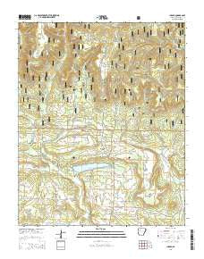 Ludwig Arkansas Current topographic map, 1:24000 scale, 7.5 X 7.5 Minute, Year 2014