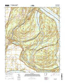 Luna Arkansas Current topographic map, 1:24000 scale, 7.5 X 7.5 Minute, Year 2014