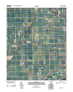 Luxora Arkansas Historical topographic map, 1:24000 scale, 7.5 X 7.5 Minute, Year 2011
