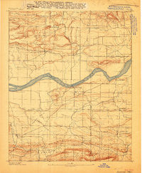 Magazine Mountain #1 Arkansas Historical topographic map, 1:62500 scale, 15 X 15 Minute, Year 1887