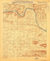 Magazine Mountain #2 Arkansas Historical topographic map, 1:62500 scale, 15 X 15 Minute, Year 1887
