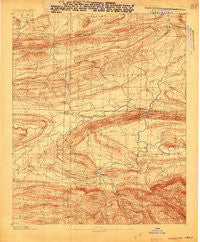Magazine Mountain #3 Arkansas Historical topographic map, 1:62500 scale, 15 X 15 Minute, Year 1887