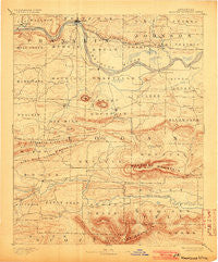 Magazine Mountain Arkansas Historical topographic map, 1:125000 scale, 30 X 30 Minute, Year 1890