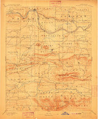 Magazine Mountain Arkansas Historical topographic map, 1:125000 scale, 30 X 30 Minute, Year 1890