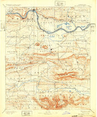 Magazine Mountain Arkansas Historical topographic map, 1:125000 scale, 30 X 30 Minute, Year 1890