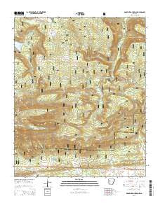 Magazine Mountain NE Arkansas Current topographic map, 1:24000 scale, 7.5 X 7.5 Minute, Year 2014