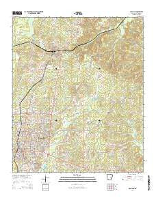 Magnolia Arkansas Current topographic map, 1:24000 scale, 7.5 X 7.5 Minute, Year 2014