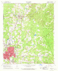 Magnolia Arkansas Historical topographic map, 1:24000 scale, 7.5 X 7.5 Minute, Year 1968
