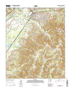 Malvern South Arkansas Current topographic map, 1:24000 scale, 7.5 X 7.5 Minute, Year 2014