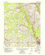 Marianna Arkansas Historical topographic map, 1:62500 scale, 15 X 15 Minute, Year 1957