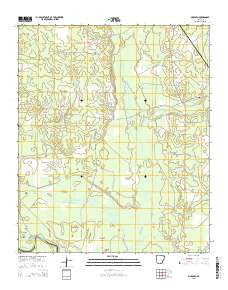 Marsden Arkansas Current topographic map, 1:24000 scale, 7.5 X 7.5 Minute, Year 2014