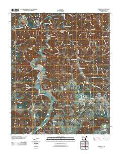 Marshall Arkansas Historical topographic map, 1:24000 scale, 7.5 X 7.5 Minute, Year 2011