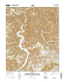 Marshall Arkansas Current topographic map, 1:24000 scale, 7.5 X 7.5 Minute, Year 2014