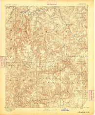 Marshall Arkansas Historical topographic map, 1:125000 scale, 30 X 30 Minute, Year 1892