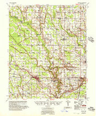 Marvell Arkansas Historical topographic map, 1:62500 scale, 15 X 15 Minute, Year 1956