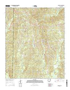 Marysville Arkansas Current topographic map, 1:24000 scale, 7.5 X 7.5 Minute, Year 2014