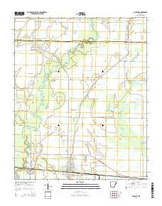 McCrory Arkansas Current topographic map, 1:24000 scale, 7.5 X 7.5 Minute, Year 2014