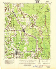 McGehee Arkansas Historical topographic map, 1:62500 scale, 15 X 15 Minute, Year 1937