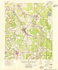 McGehee Arkansas Historical topographic map, 1:62500 scale, 15 X 15 Minute, Year 1955