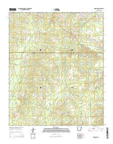 McKinney Arkansas Current topographic map, 1:24000 scale, 7.5 X 7.5 Minute, Year 2014