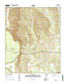 McNab Arkansas Current topographic map, 1:24000 scale, 7.5 X 7.5 Minute, Year 2014