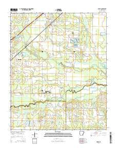 McRae Arkansas Current topographic map, 1:24000 scale, 7.5 X 7.5 Minute, Year 2014
