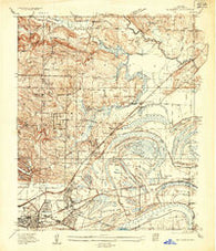 Mc Almont Arkansas Historical topographic map, 1:24000 scale, 7.5 X 7.5 Minute, Year 1935