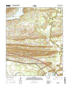 Menifee Arkansas Current topographic map, 1:24000 scale, 7.5 X 7.5 Minute, Year 2014