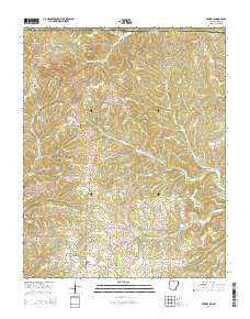 Midway Arkansas Current topographic map, 1:24000 scale, 7.5 X 7.5 Minute, Year 2014