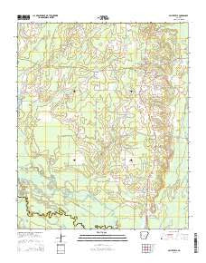 Millerville Arkansas Current topographic map, 1:24000 scale, 7.5 X 7.5 Minute, Year 2014