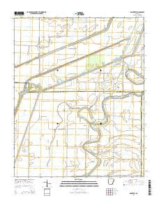 Monterey Arkansas Current topographic map, 1:24000 scale, 7.5 X 7.5 Minute, Year 2014
