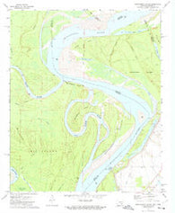 Montgomery Island Arkansas Historical topographic map, 1:24000 scale, 7.5 X 7.5 Minute, Year 1972