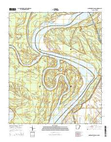 Montgomery Island Arkansas Current topographic map, 1:24000 scale, 7.5 X 7.5 Minute, Year 2014