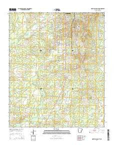 Monticello South Arkansas Current topographic map, 1:24000 scale, 7.5 X 7.5 Minute, Year 2014