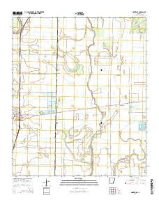 Montrose Arkansas Current topographic map, 1:24000 scale, 7.5 X 7.5 Minute, Year 2014