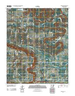 Moreland Arkansas Historical topographic map, 1:24000 scale, 7.5 X 7.5 Minute, Year 2011