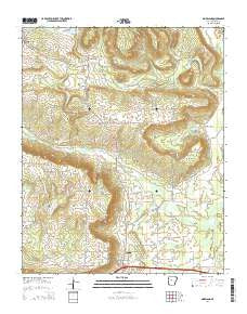 Moreland Arkansas Current topographic map, 1:24000 scale, 7.5 X 7.5 Minute, Year 2014