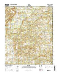Morganton Arkansas Current topographic map, 1:24000 scale, 7.5 X 7.5 Minute, Year 2014