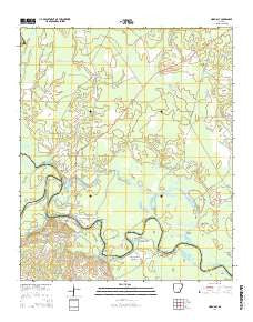 Moro Bay Arkansas Current topographic map, 1:24000 scale, 7.5 X 7.5 Minute, Year 2014