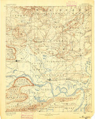 Morrillton Arkansas Historical topographic map, 1:125000 scale, 30 X 30 Minute, Year 1892