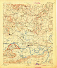 Morrillton Arkansas Historical topographic map, 1:125000 scale, 30 X 30 Minute, Year 1894