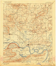Morrillton Arkansas Historical topographic map, 1:125000 scale, 30 X 30 Minute, Year 1894
